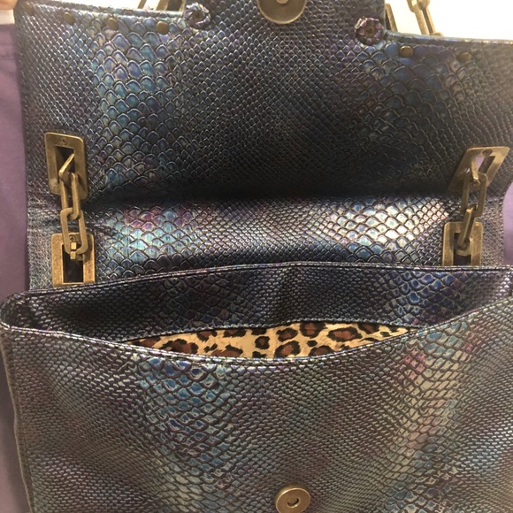 Designer Christian Audigier PVC Snakeskin Purse - Picture 10 of 14